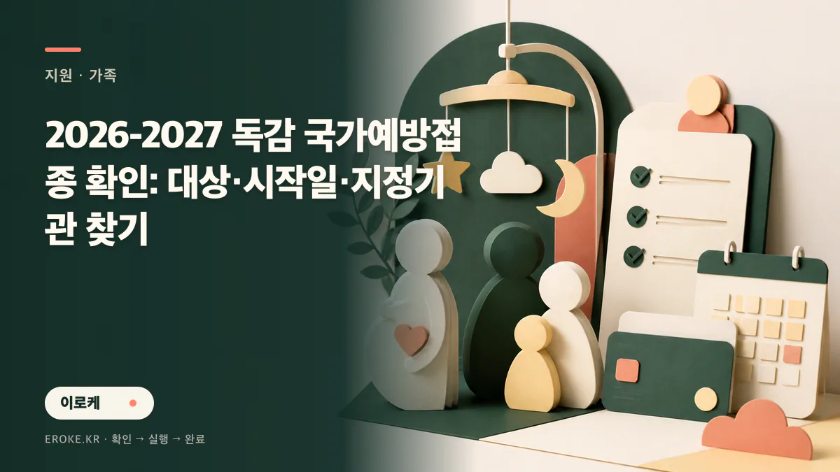 2026-2027 독감 국가예방접종 확인: 대상·시작일·지정기관 찾기 대표 이미지