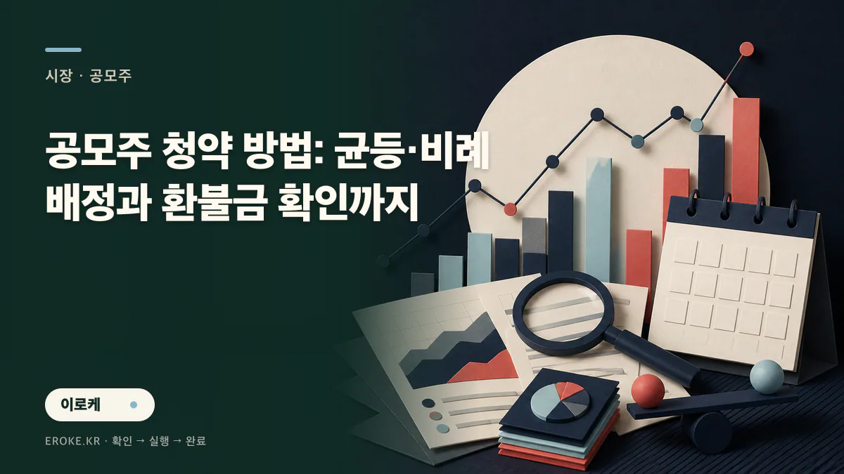 공모주 청약 방법: 균등·비례 배정과 환불금 확인까지 대표 이미지