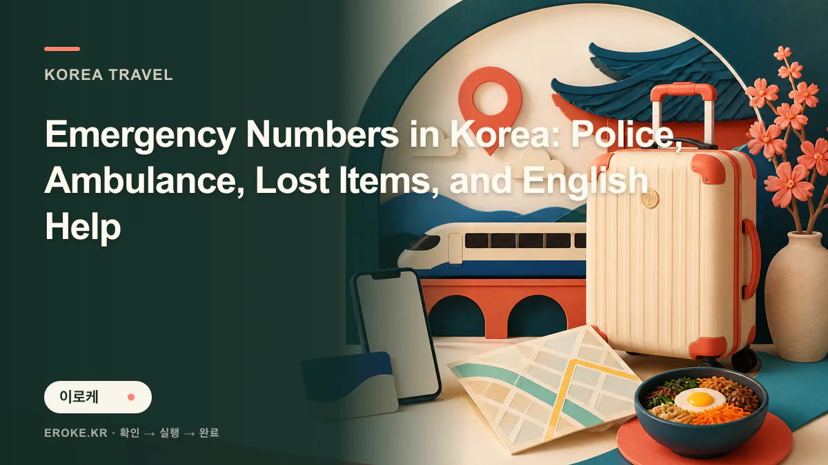 Emergency Numbers in Korea: Police, Ambulance, Lost Items, and English Help 대표 이미지