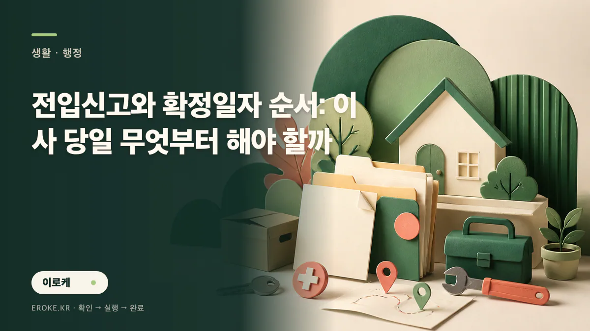전입신고와 확정일자 순서: 이사 당일 무엇부터 해야 할까 대표 이미지