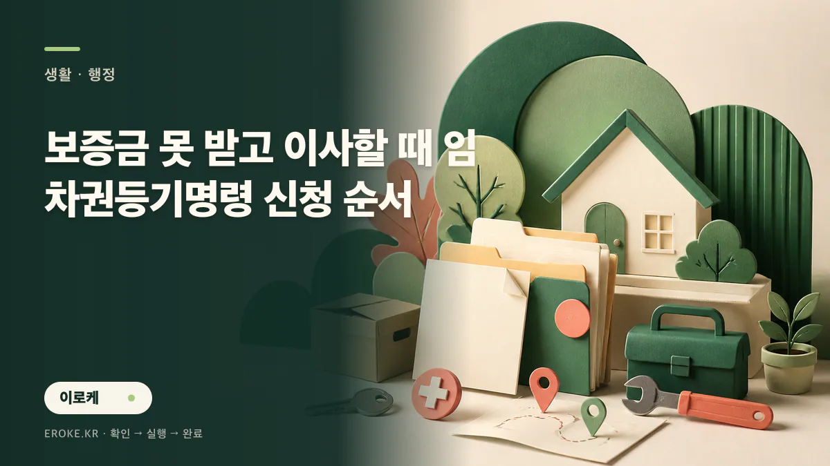 보증금 못 받고 이사할 때 임차권등기명령 신청 순서 대표 이미지