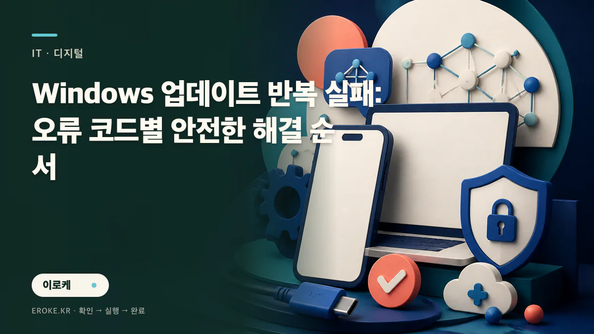 Windows 업데이트 반복 실패: 오류 코드별 안전한 해결 순서 대표 이미지